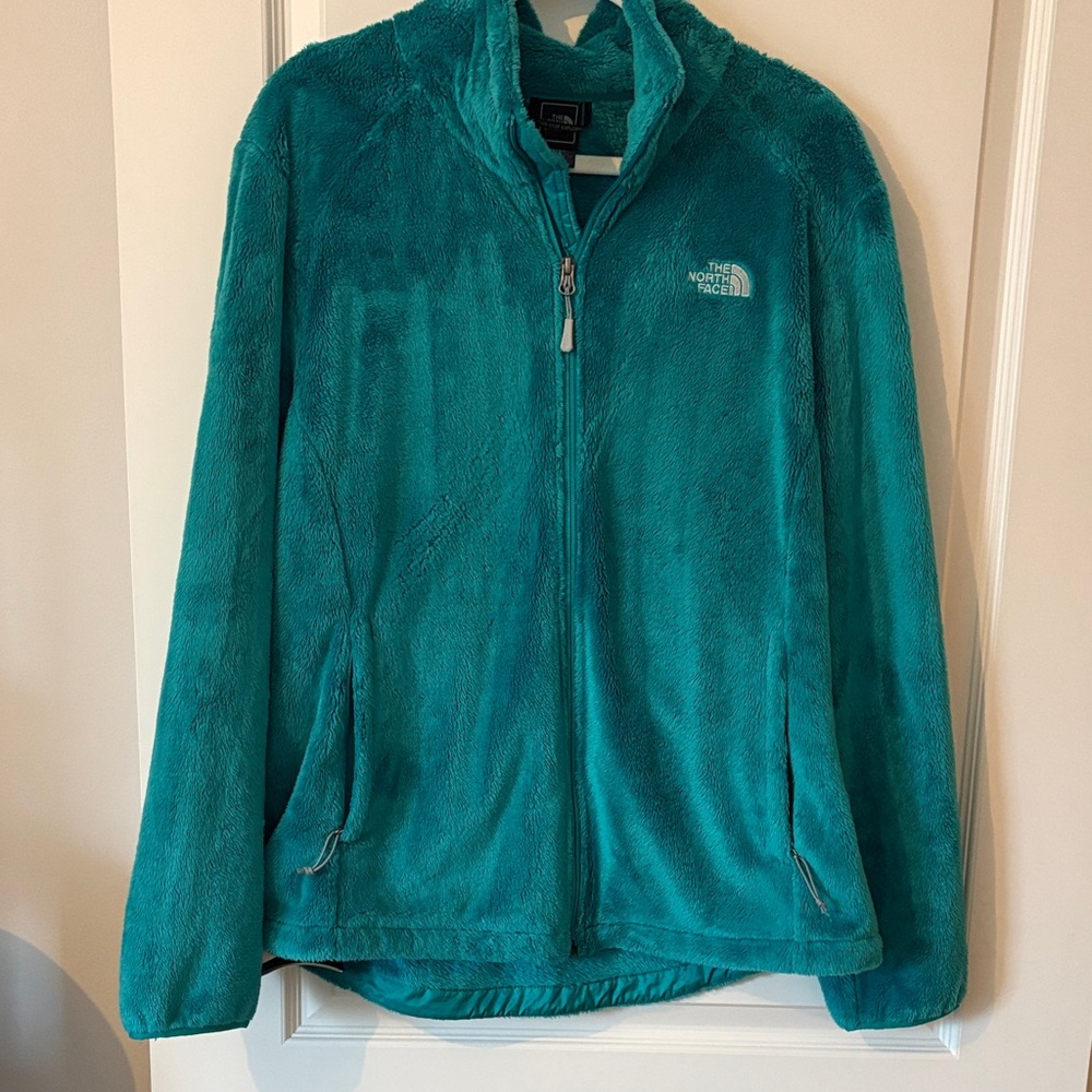 The North Face Teal Plush Full-Zip Fleece Jacket